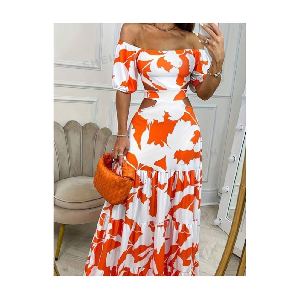 Off-The-Shoulder Cut-Out Sundress SMALL NIB